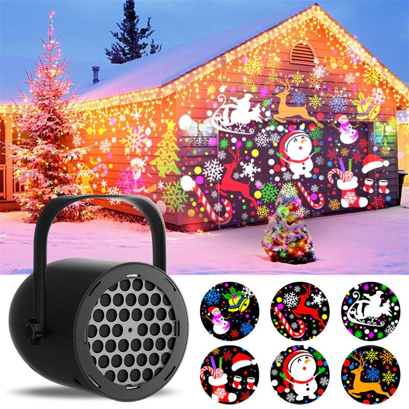 🎅Christmas Hot Sale🎁16-Pattern USB Christmas Projector Light