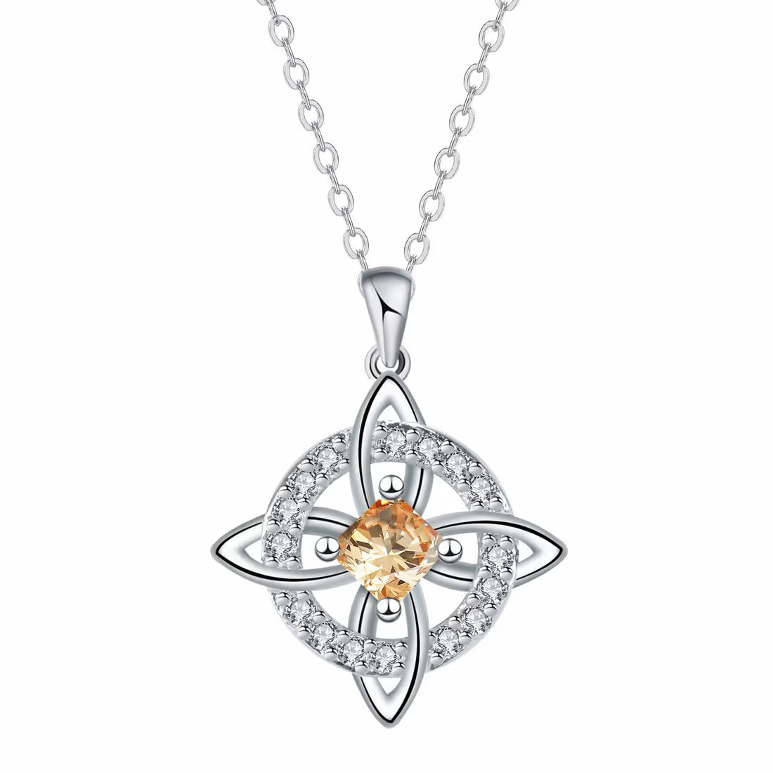 Mystical Birthstone Witches Knot Necklace – Natural Crystal🔮💞Protect Your Loved Ones