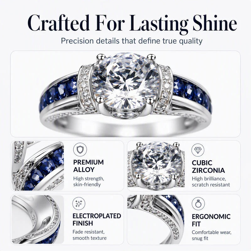 Elegant cubic zirconia ring