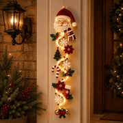 ⏳ Last Day 49% OFF – 🎄MerryCascade™ Glowing Christmas Door Hanger | 6 Festive Lighted Designs with Warm Glow. Dimensional Details & Space-Saving Vertical Décor ✨