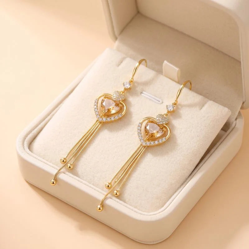 ✨ Sparkling Zircon Tassel Earrings