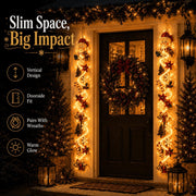 ⏳ Last Day 49% OFF – 🎄MerryCascade™ Glowing Christmas Door Hanger | 6 Festive Lighted Designs with Warm Glow. Dimensional Details & Space-Saving Vertical Décor ✨