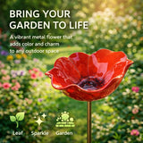 🛩️Last day promotion/🐦 Handmade Metal Flower Garden Stake – Bird Bath & Outdoor Decor for Nature Lovers 🌸