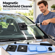 🚗🧼Dual Magnetic Car Windshield Cleaner | Streak-Free Auto Glass Cleaning Kit✨