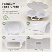 🥚✨ BUY 1 GET 1 FREE! Dual-Cavity Microwave Egg Poacher | Quick & Healthy Breakfast in Minutes 🍳