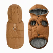 🐕 50% OFF! ✨ Hooded Dog Coat – Windproof Outer Layer. Thick Polar Fleece Lining & Built-In Harness Ring – Cozy Winter Protection for Small & Medium Pets 🧥